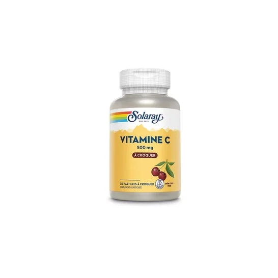 Solaray Vitamina C 500mg Cereza Negra 500mg 30 Tabletas