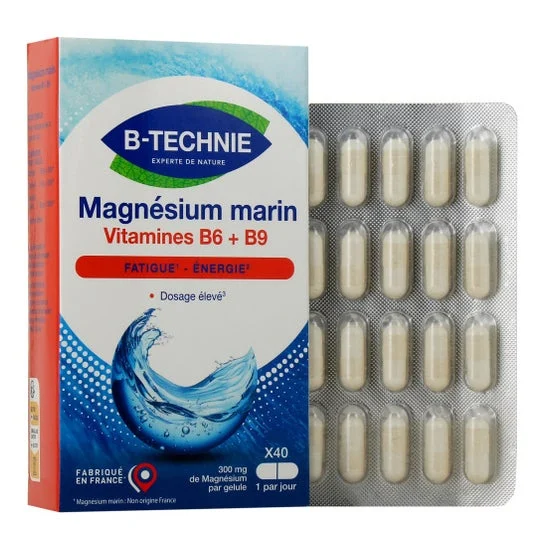 Biotechnie Magnesium Marin B6+B9 100 Gélules