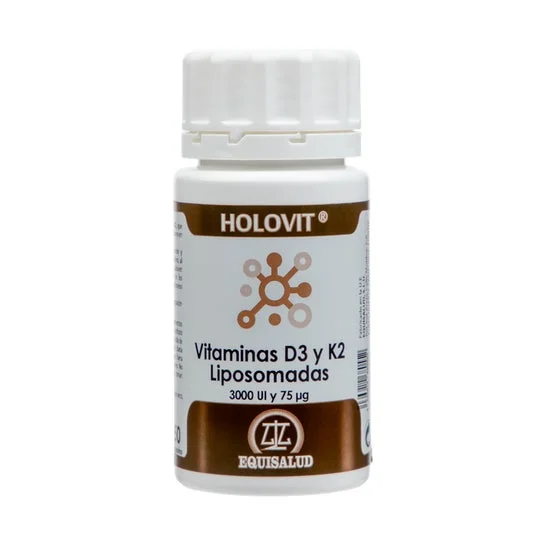 Equisalud Holovit Vitaminas D3 y K2 Lipos 3000 Ui y 75Mcg 50caps