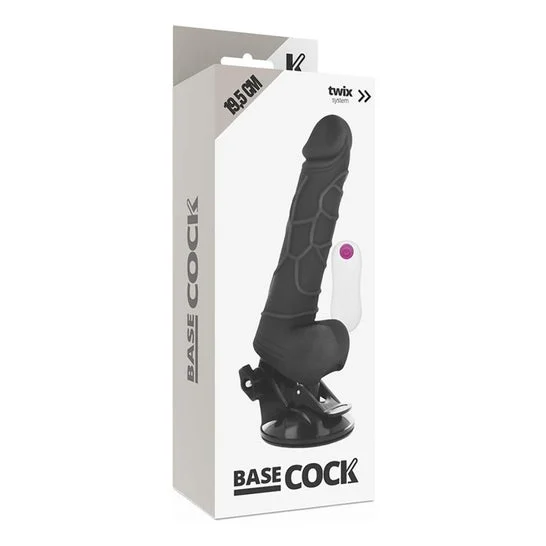 Basecock Realistic Vibrator Remote Control Black 19.5cm 1pc