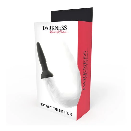 Buio Bondage Anal Plug Silicone con coda bianca 1pc