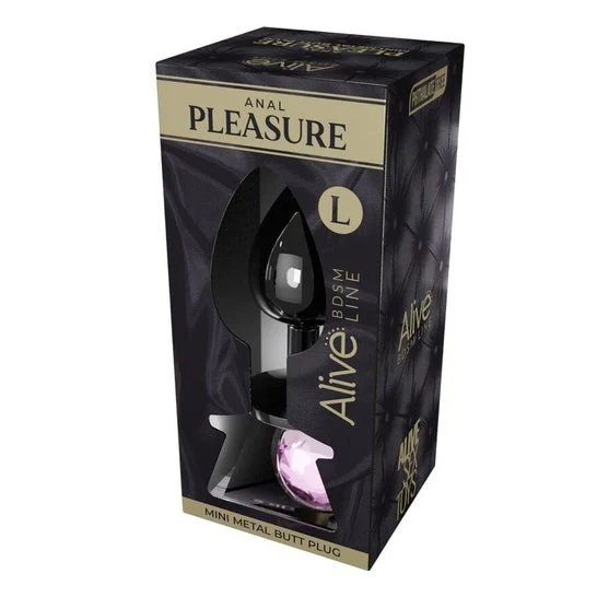 Alive Anal Pleasure Mini Plug Metal Rosa Talla L 1ud