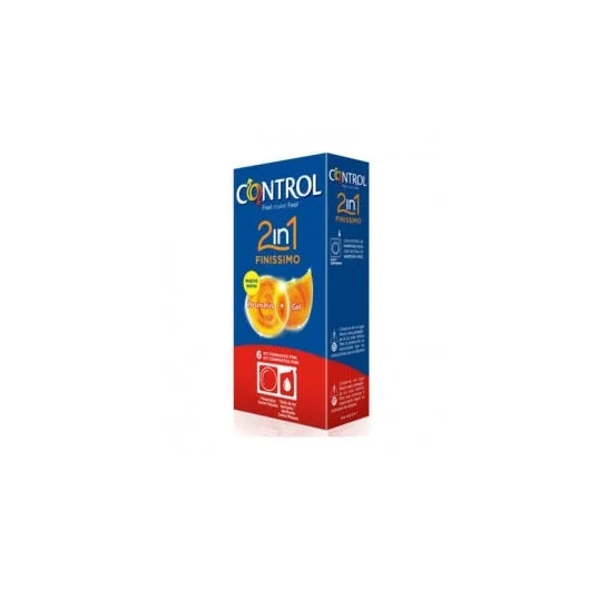 Controllo Finissimo 2 in 1 Preservativo + Gel 6u
