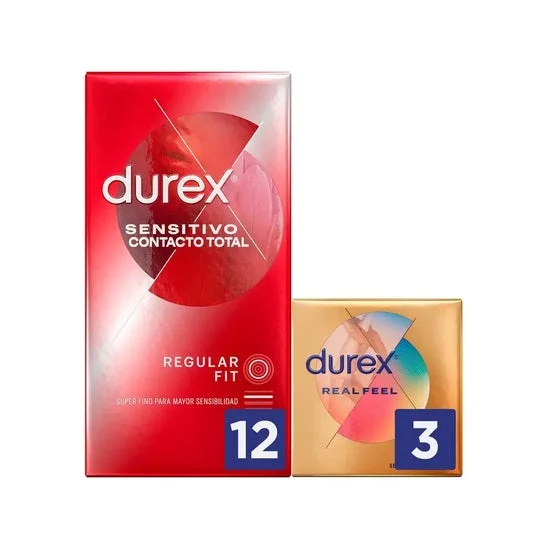 Contatto totale sensibile Durex™ 12ud + 3ud Real Feel Durex