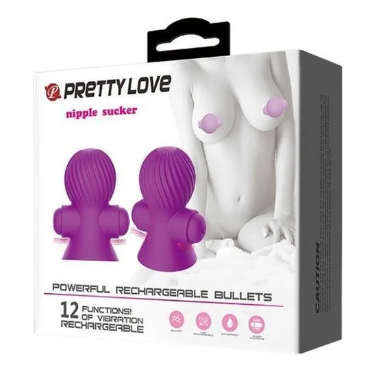 Pretty Love Stimolatori per capezzoli 12m Vibrazione Lilla 1pc