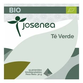 Josenea scatola da tè verde biologico 15 piramidi