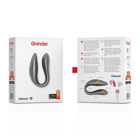 Oninder Stimolatore G-Spot e Clitoride Nero Free App 1 Unità