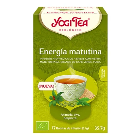 Yogi Tea Energía Matutina Infusión Bio 17 Sobres