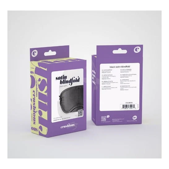 Crushious Antifaz de Satén Negro 1ud