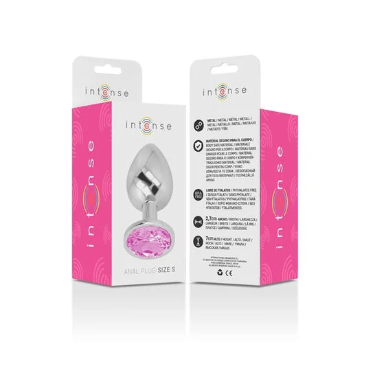 Intense Plug Anal Metal con Cristal Rosa Talla S 1ud