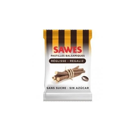 Sawes Compresse balsamiche senza zucchero Aroma di liquirizia con vitamina C in sacchetto 50g