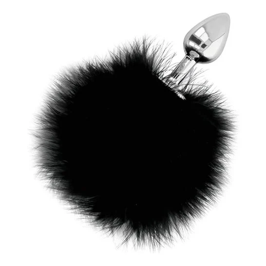 Buio Bondage Extra Buttplug anale con coda nera 7cm 1pc