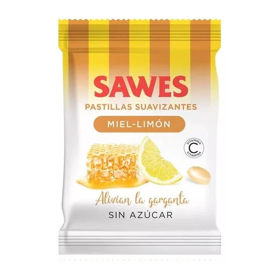 Sawes Compresse balsamiche senza zucchero Miele al gusto di limone con Vitamina C in sacchetto 50g