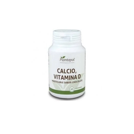 Plantapol Calcio, Vitamina D Cioccolato al gusto masticabile 60 Compr