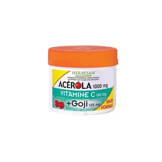 Herbesan Acerola 1000 + Goji Maxi Pot 90 compresse di Herbesan Acerola 1000 + Goji Maxi Pot 90 compresse