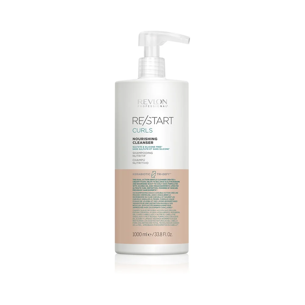 Shampoo nutriente per capelli ricci e mossi Restart Curl s (Detergente Nutriente) - Volume: 1000 ml