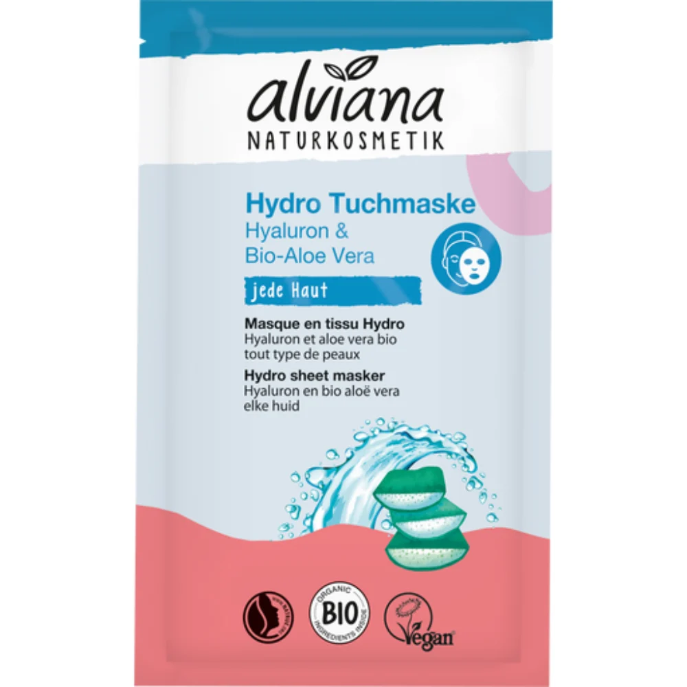 Alviana naturkosmetik Hydro - Maschera a Tessuto