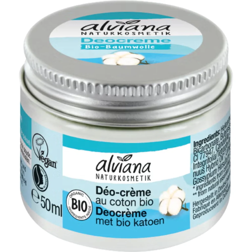 Alviana naturkosmetik Deodorante in Crema al Cotone Bio 50 ml