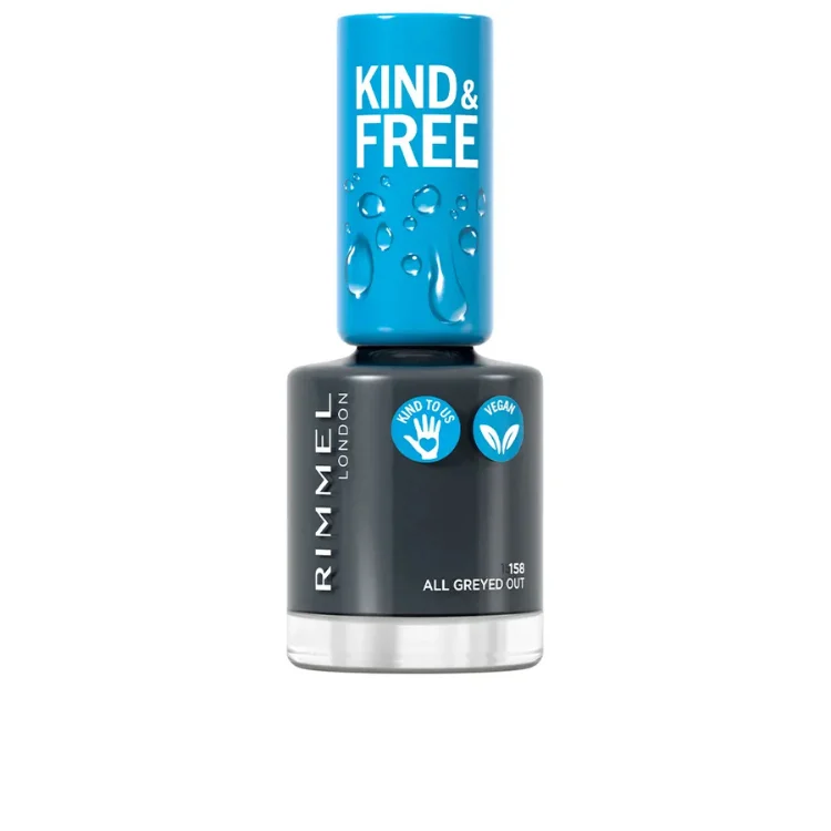Smalto per unghie Rimmel London Kind y Free 158-All Greyed Out