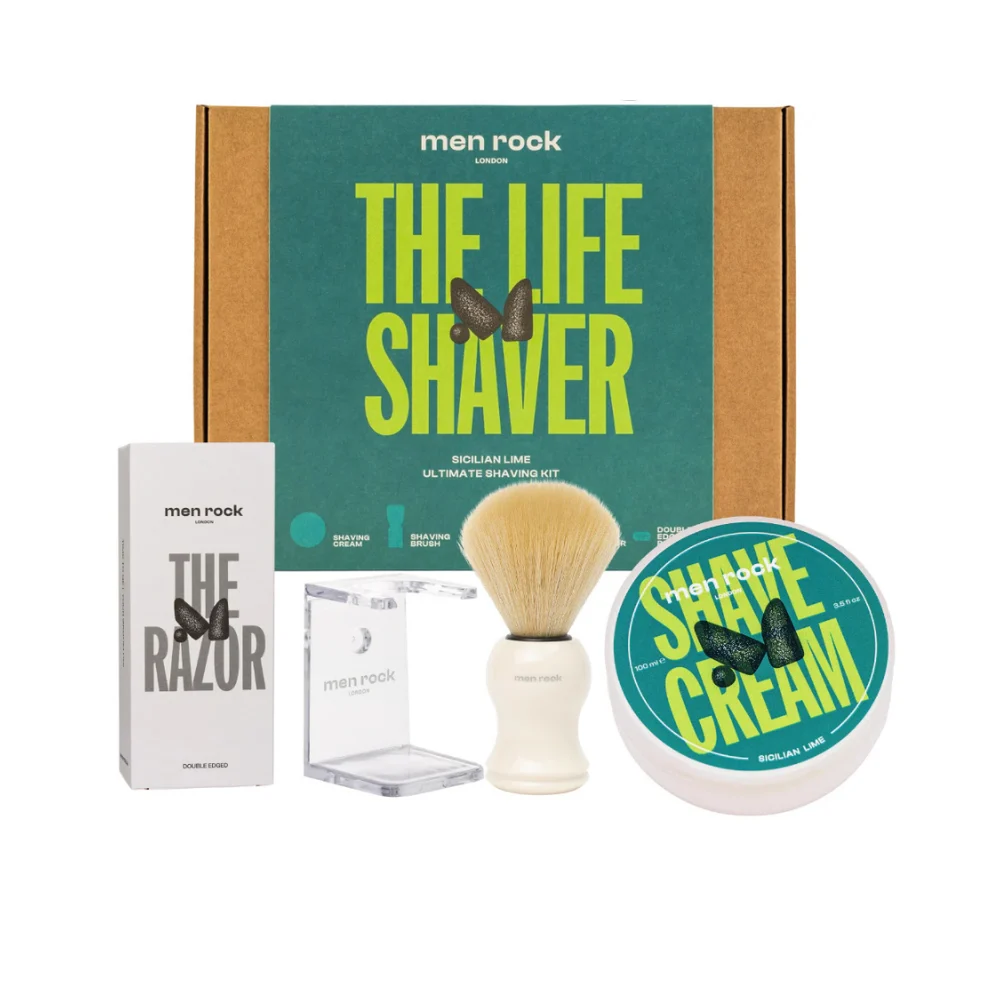Men-rock Il kit da barba definitivo Life Shaver Sicilian Lime