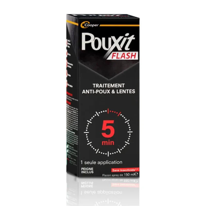 Pouxit Flash Spray Anti-Pidocchi e Lenti 150ml + pettine incluso