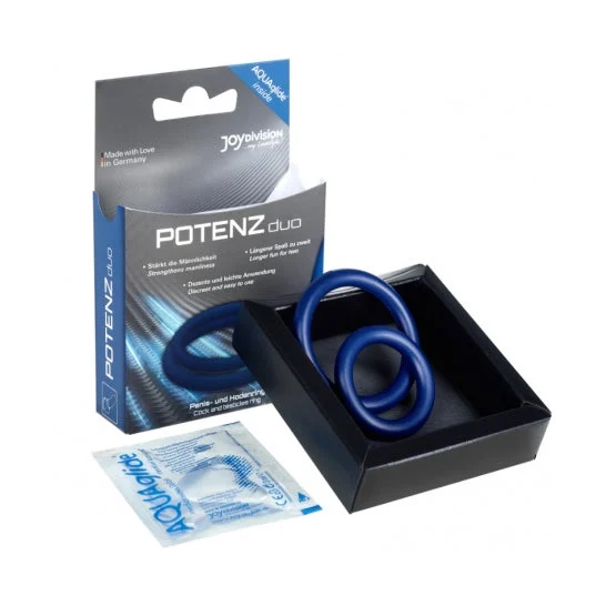 Joydivision Potenz Duo Anelli Blu Medio Peni M 1 UnitÃ