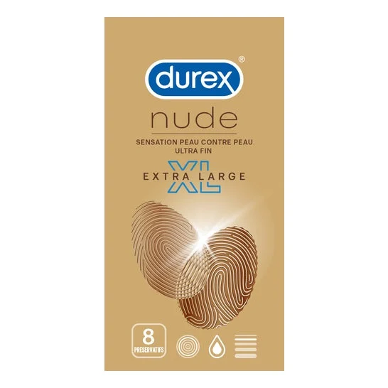 Preservativo Durex Nude Xl Box Of 8