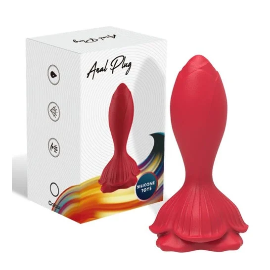 Armony Rosa Vibrador Plug Anal Pequeño Control Remoto Rojo 1ud