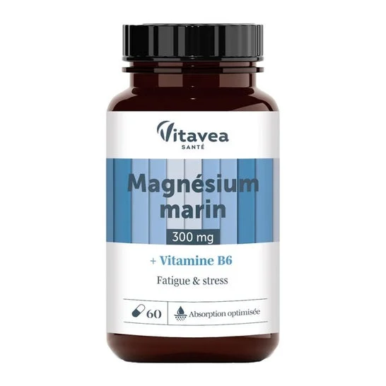 Vitavea Santé Magnésium Marin + Vitamine B6 Fatigue et Stress 60comp