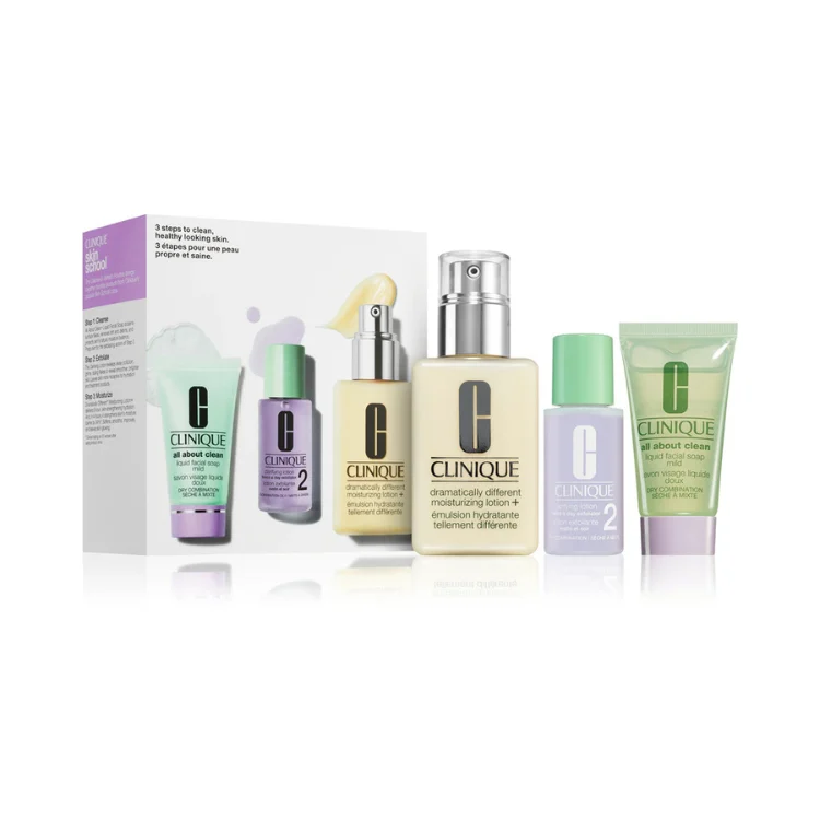 Set Trio Clinique Gel Idratante Giorno & Notte Drammaticamente Diverso per la Cura del Viso Senza Parabeni 3 pezzi 125 ml