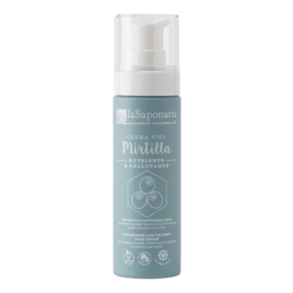 La saponaria Crema Viso Nutriente Mirtilla 50 ml