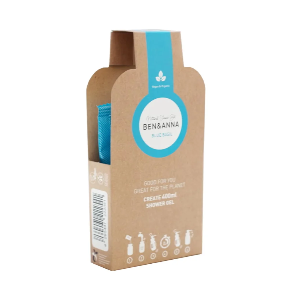 Ben & anna Gel doccia Flakes, Blue Basil (40 g)