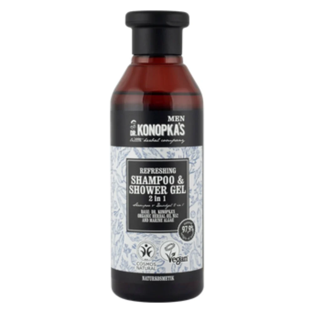 Dr. konopka's Shampoo & Gel Doccia Rinfrescante Uomo 2in1, 280 ml