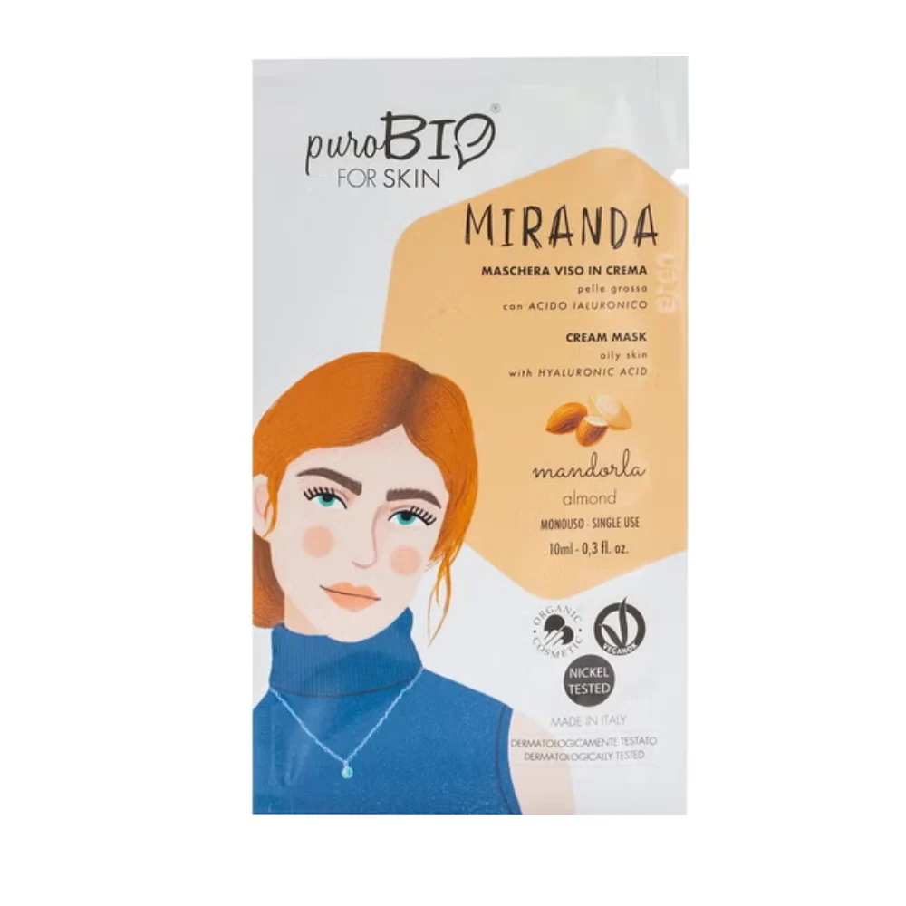 Purobio Cosmetics Forskin Miranda Maschera Viso In Crema Per Pelle Grassa - Anniversary2019, 04 Mandorla (10 Ml)