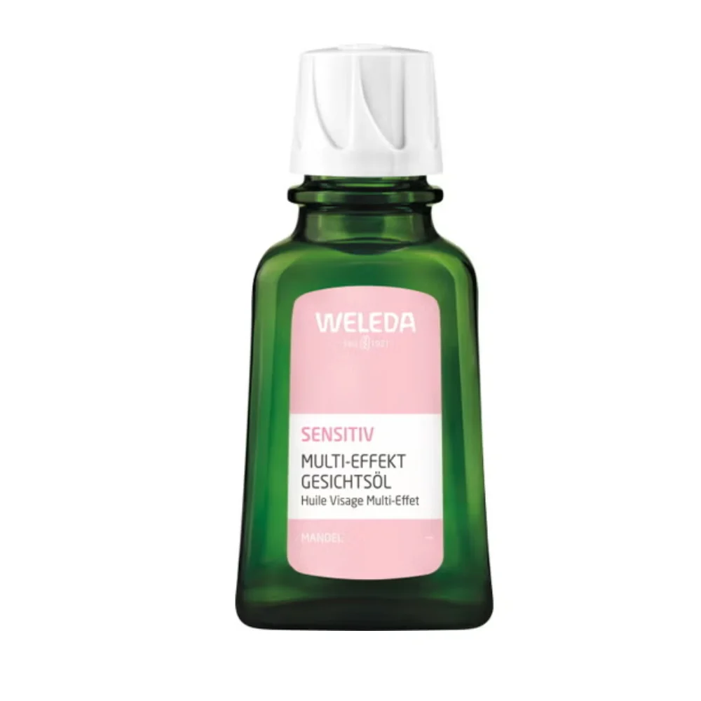 Weleda Sensitiv - Olio Viso Multi-Effetto Alle Mandorle, 50 Ml