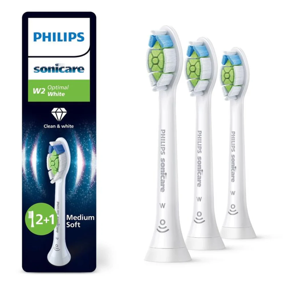 Philips Sonicare Testine Spazzolino Da Denti Bianco Optimal bianco W2 HX6063/87 x2+1