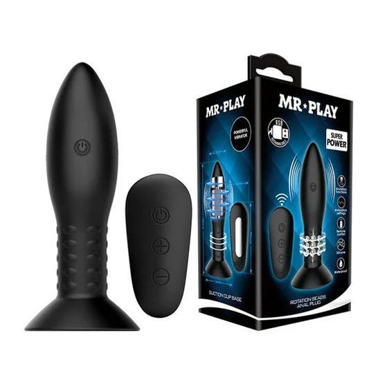 Mr. Play Plug Anal Inflable con Vibración y Rotación 1ud