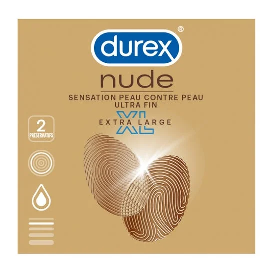 Preservativi Durex Nude XL 2 unità
