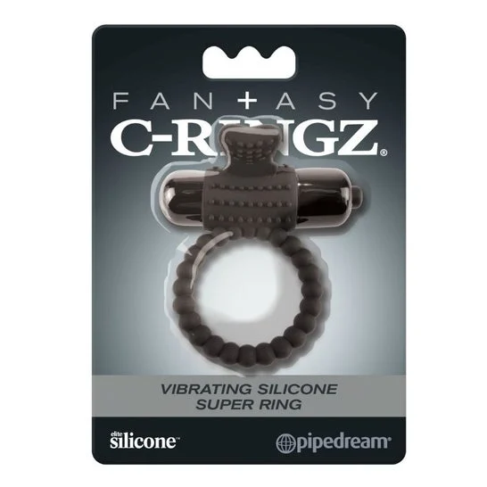 Fantasy C-Ringz anello vibrante in silicone nero 1 pz