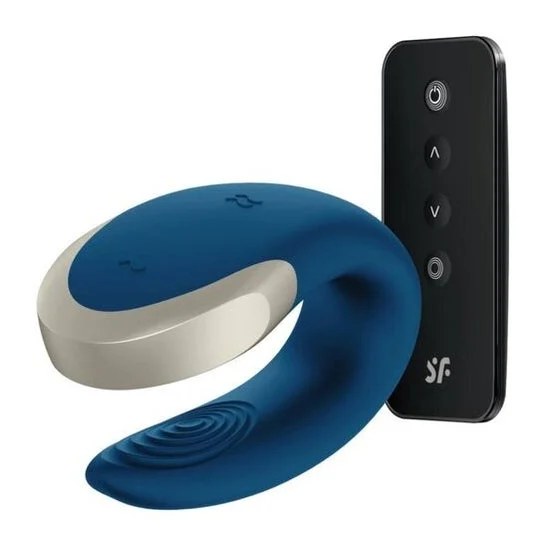 Satisfyer doppio amore vibratore coppie di lusso blu