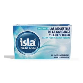 Isla Medic Acute Pastillas Blandas para Garganta Extra Fuerte Herbal 20 pastillas