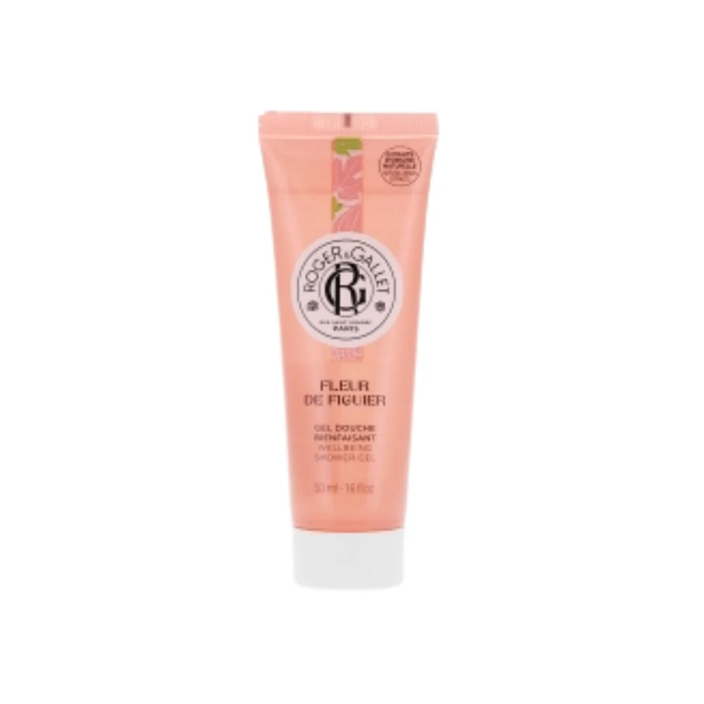 Roger & Gallet Fiore di fico, rilassante, gel doccia, per tutti i tipi di pelle, 50 ml
