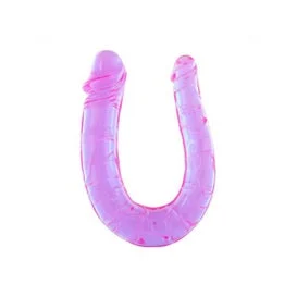 Dildo danzante doppia gelatina flessibile viola 1pc