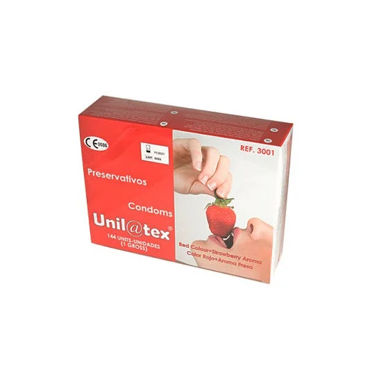 Preservativi Unilatex Rosso & Fragola 144pz