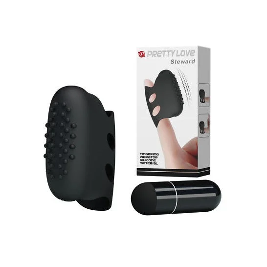Pretty Love Flirtation ditale vibratore Steward nero 1pc