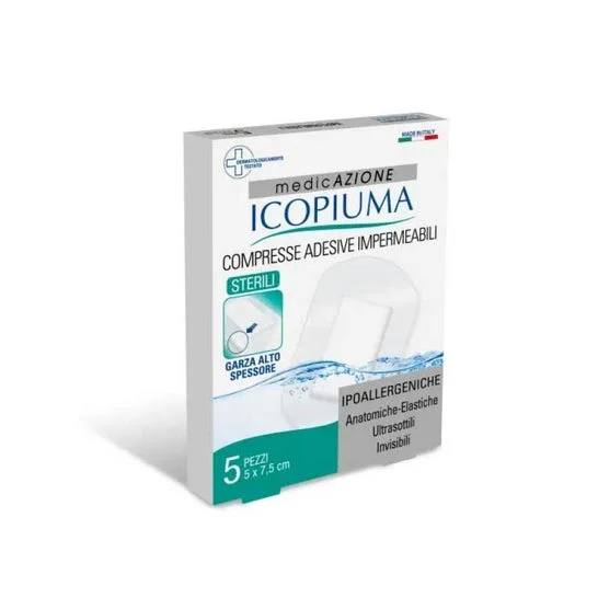 Icopiuma Postoperative Waterproof Adhesive 5x7,5cm 5 Unità