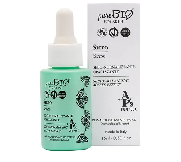 Purobio cosmetics forSKIN AP3 Complex Siero Sebo-normalizzante Opacizzante, 15 ml