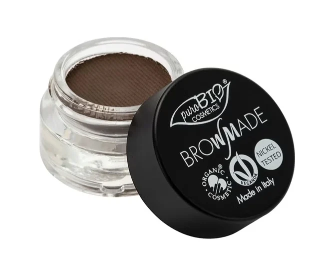 Purobio cosmetics BrowMade Pasta per Sopracciglia, 04 Carbone (4 ml)
