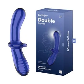 Satisfyer Double Crystal Dildo Hot & Cold Light Blue 1ud