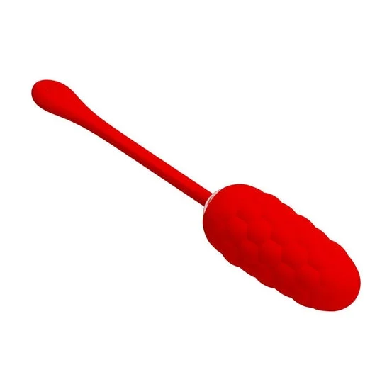Pretty Love Huevo Vibrador Textura Marina Recargable Rojo 1ud